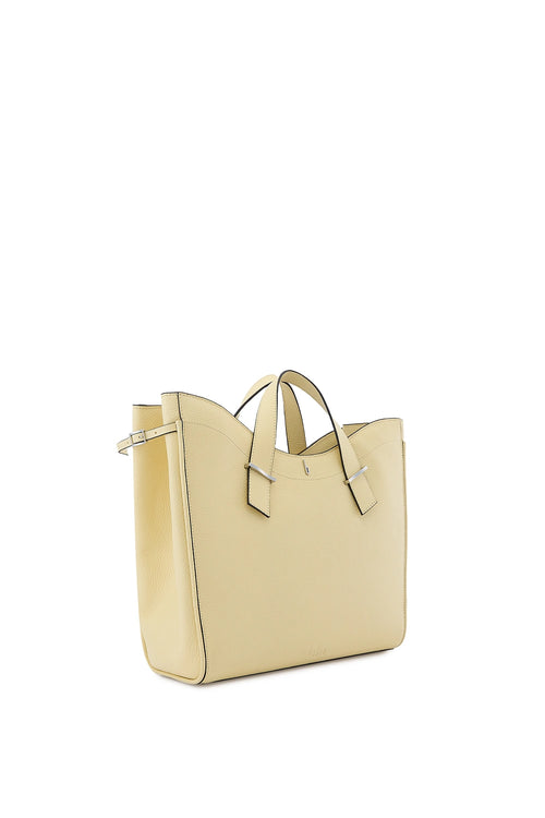 Greta Pebble Buttercream Tote Bag