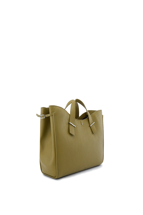 Greta Pebble Olive Tote Bag