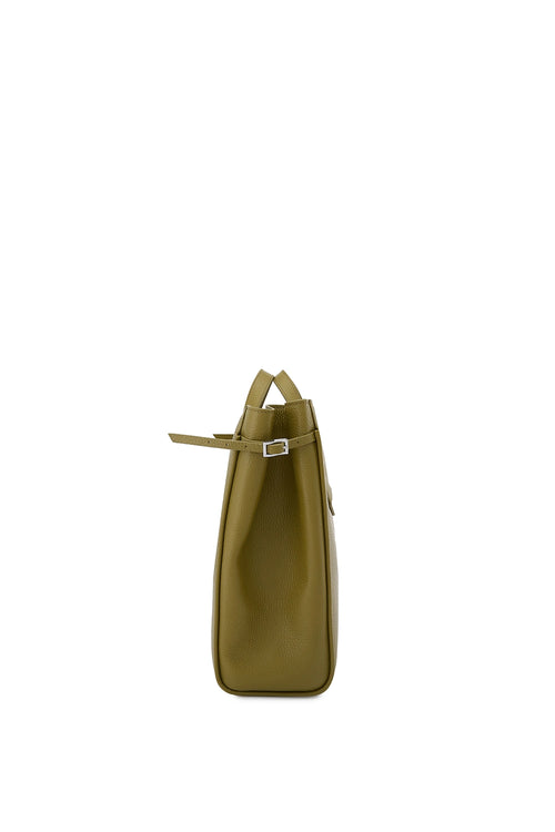 Greta Pebble Olive Tote Bag