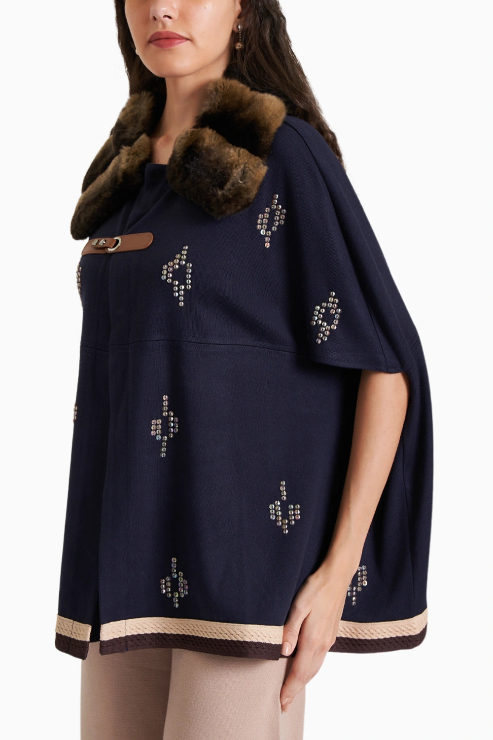 Giselle Navy Blue Cape