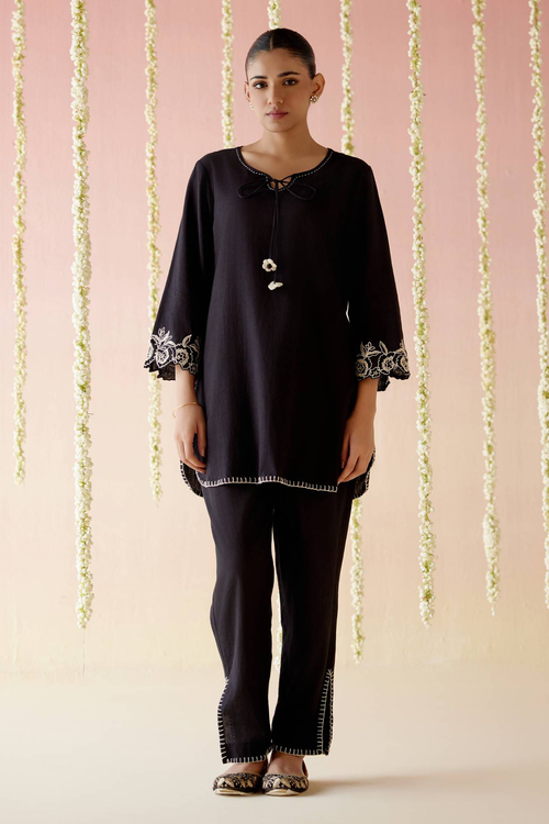 Black Tulip Dori Coord Set
