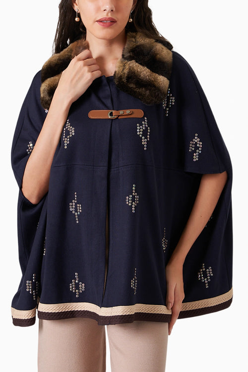 Giselle Navy Blue Cape