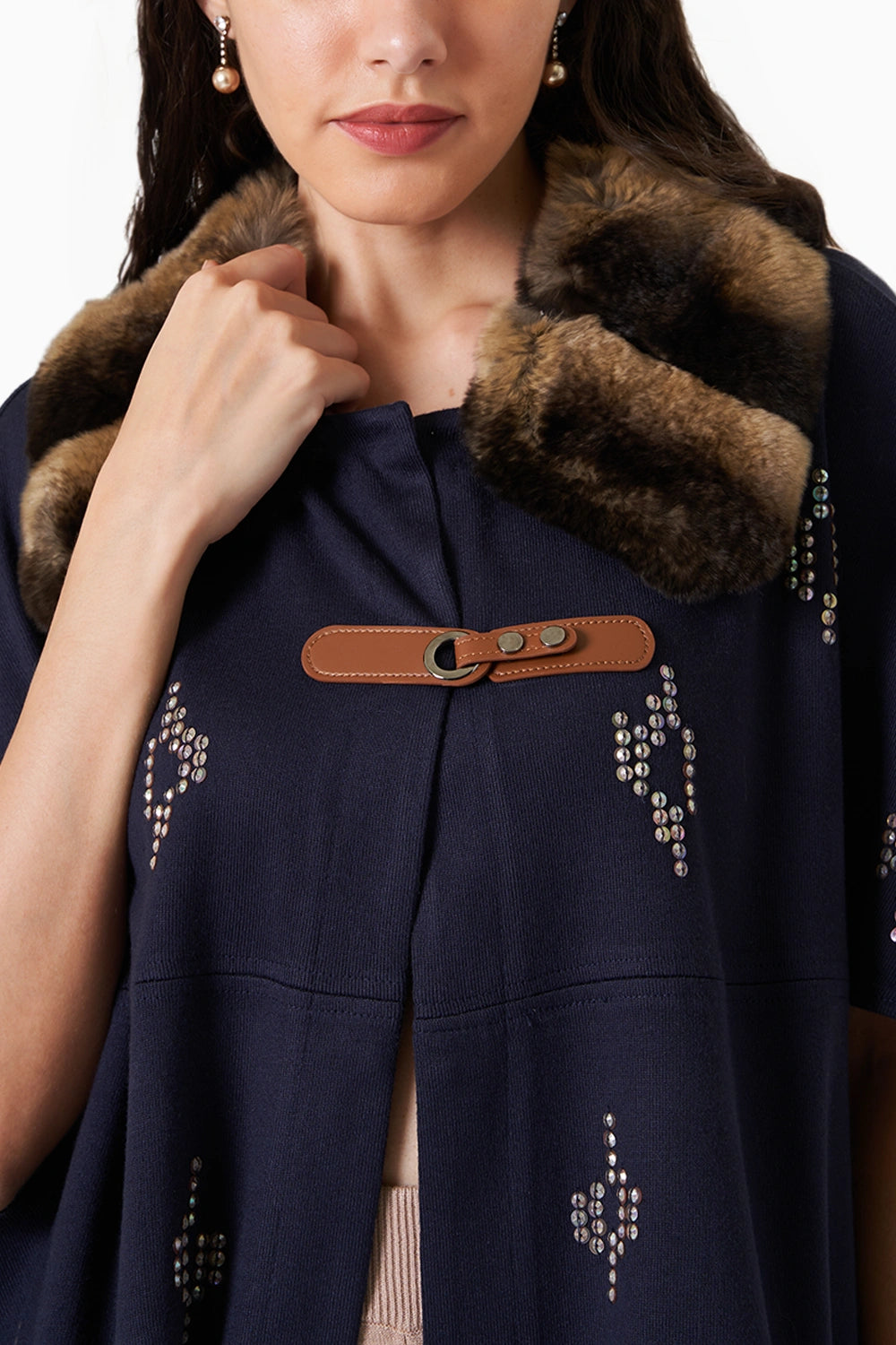 Giselle Navy Blue Cape