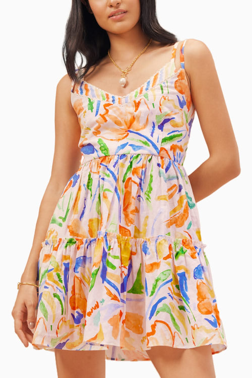Gabriela Mini Brushstroke Dress