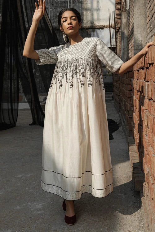 Gaia Quilted Yoke Dress