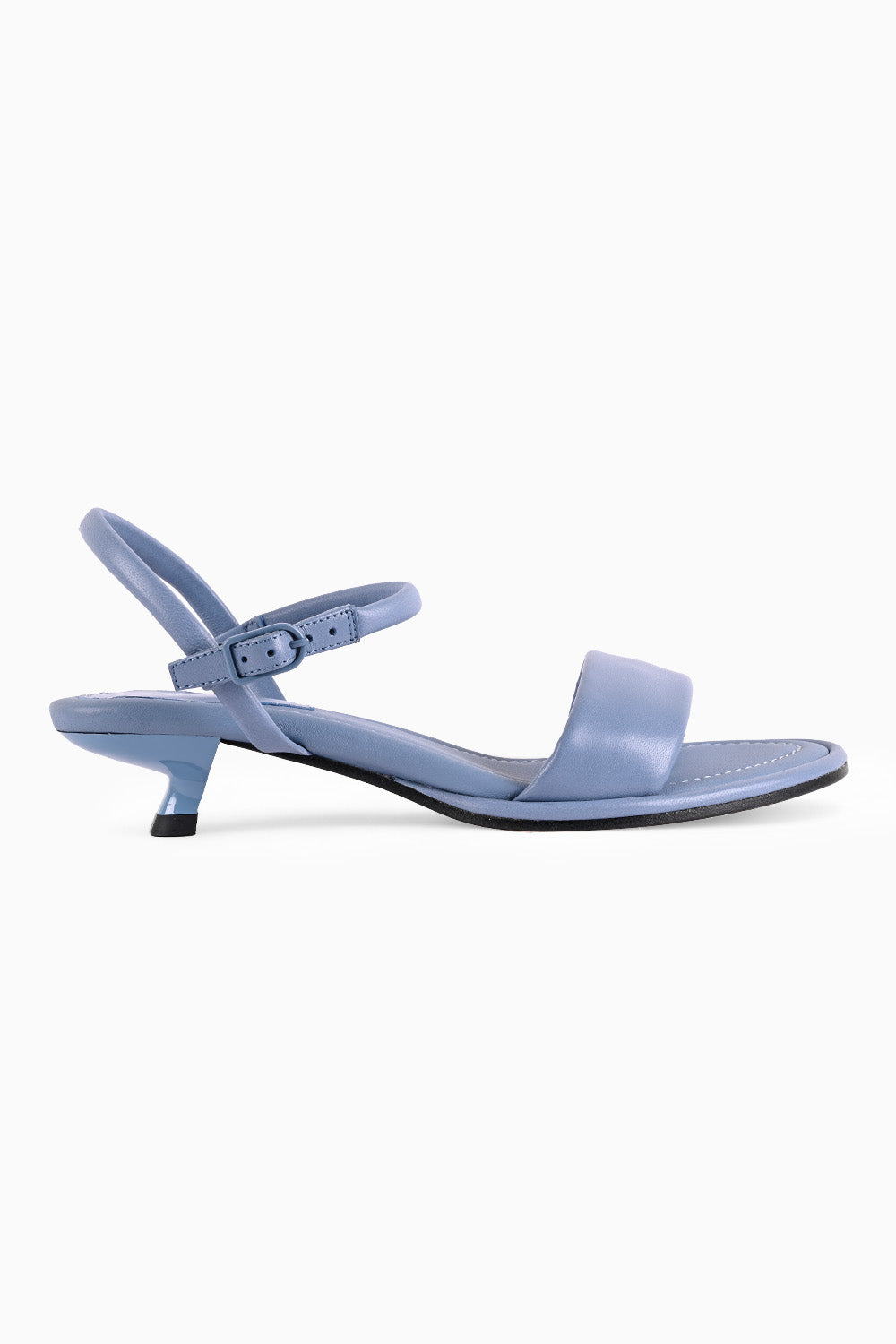 Gala Blue Padded Kitten Heeled Sandal