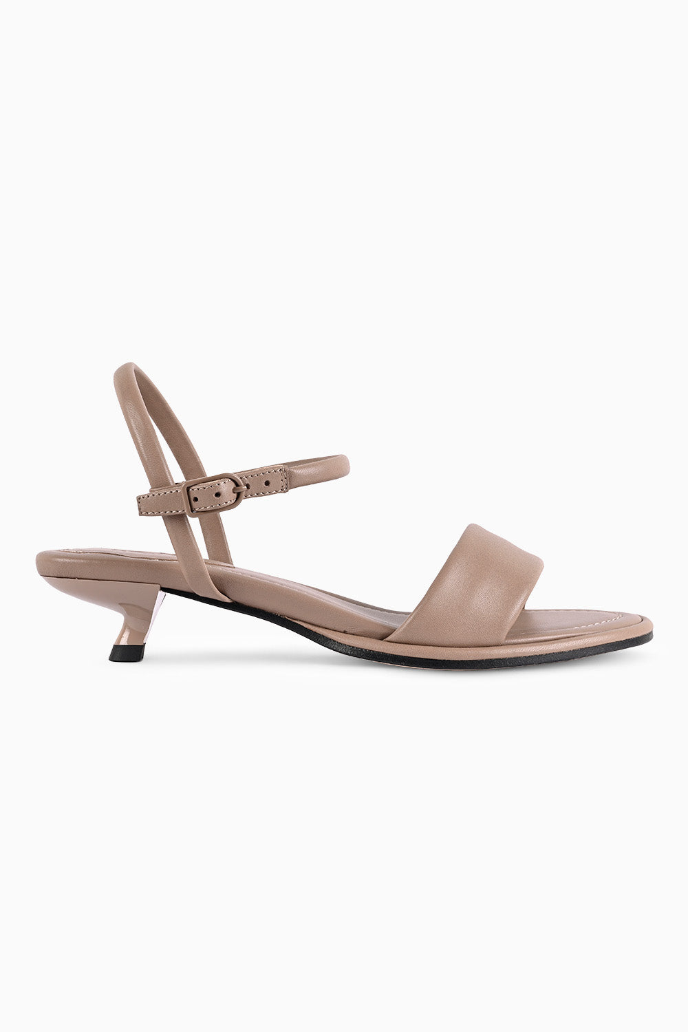 Gala Beige Padded Kitten Heeled Sandal