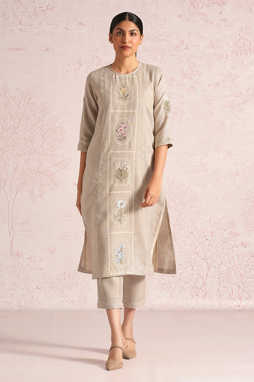 Garden Gallery Natural Aria Kurta And Pant Set