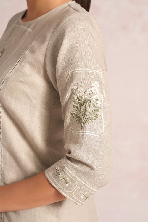 Garden Gallery Natural Aria Kurta And Pant Set