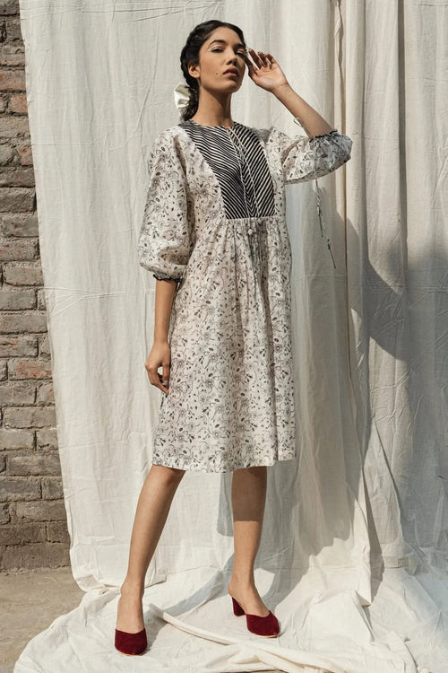 Gardenia Drawstring Dress and Slip
