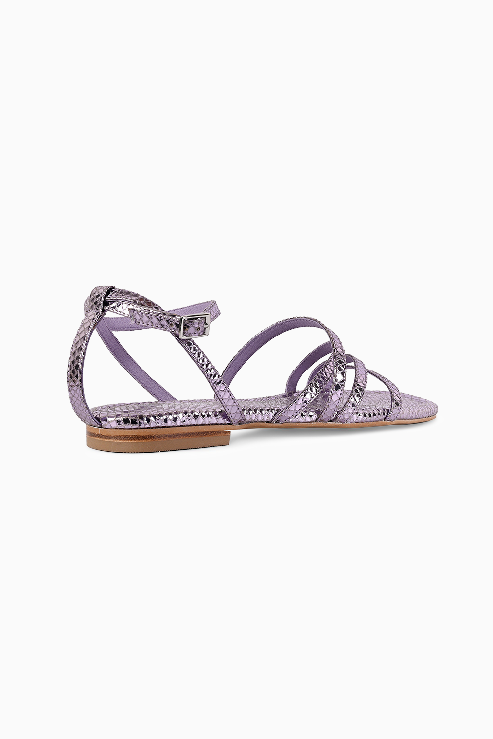 Genevieve Lilac Leather Flats