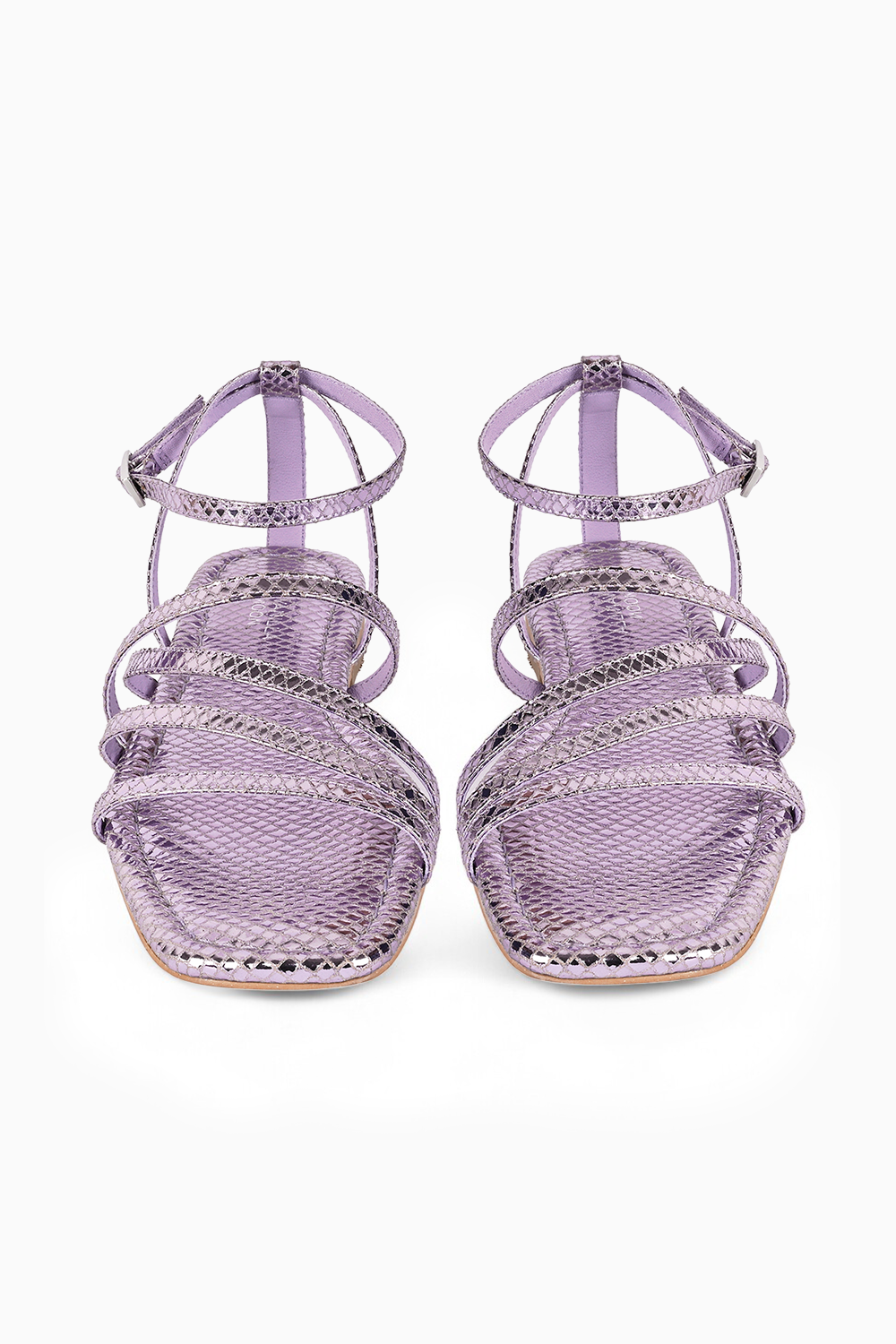 Genevieve Lilac Leather Flats