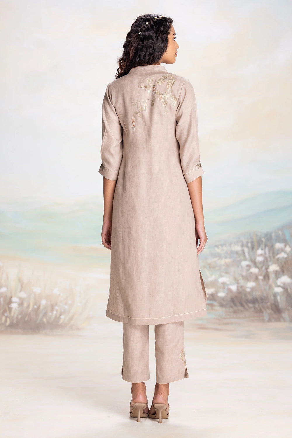 Golden Leaf Kurta Set
