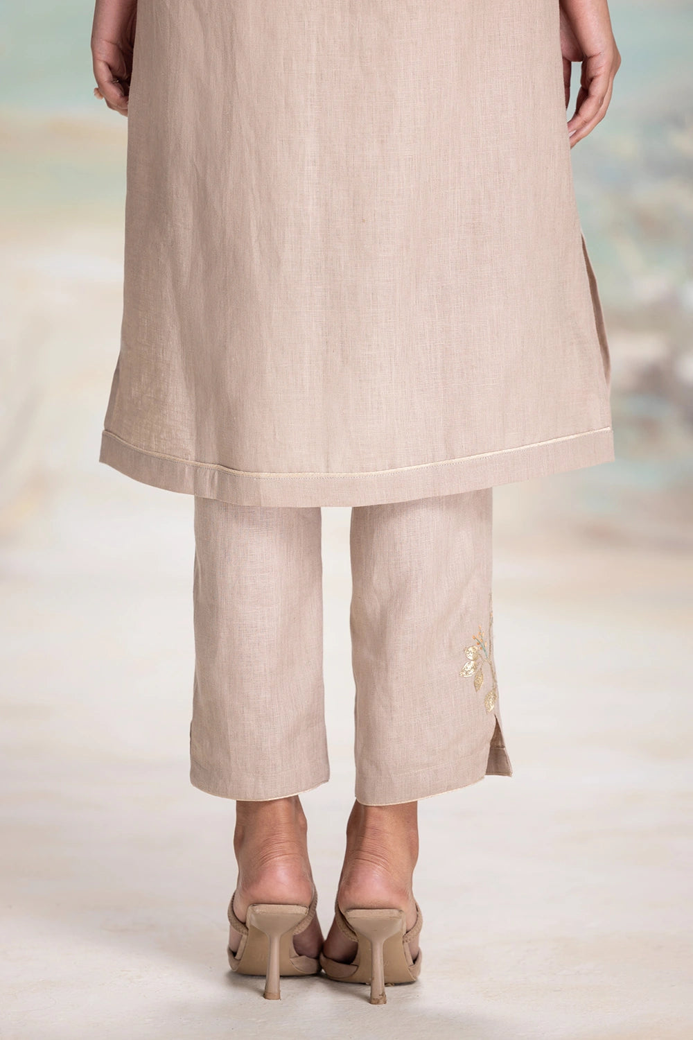 Golden Leaf Kurta Set