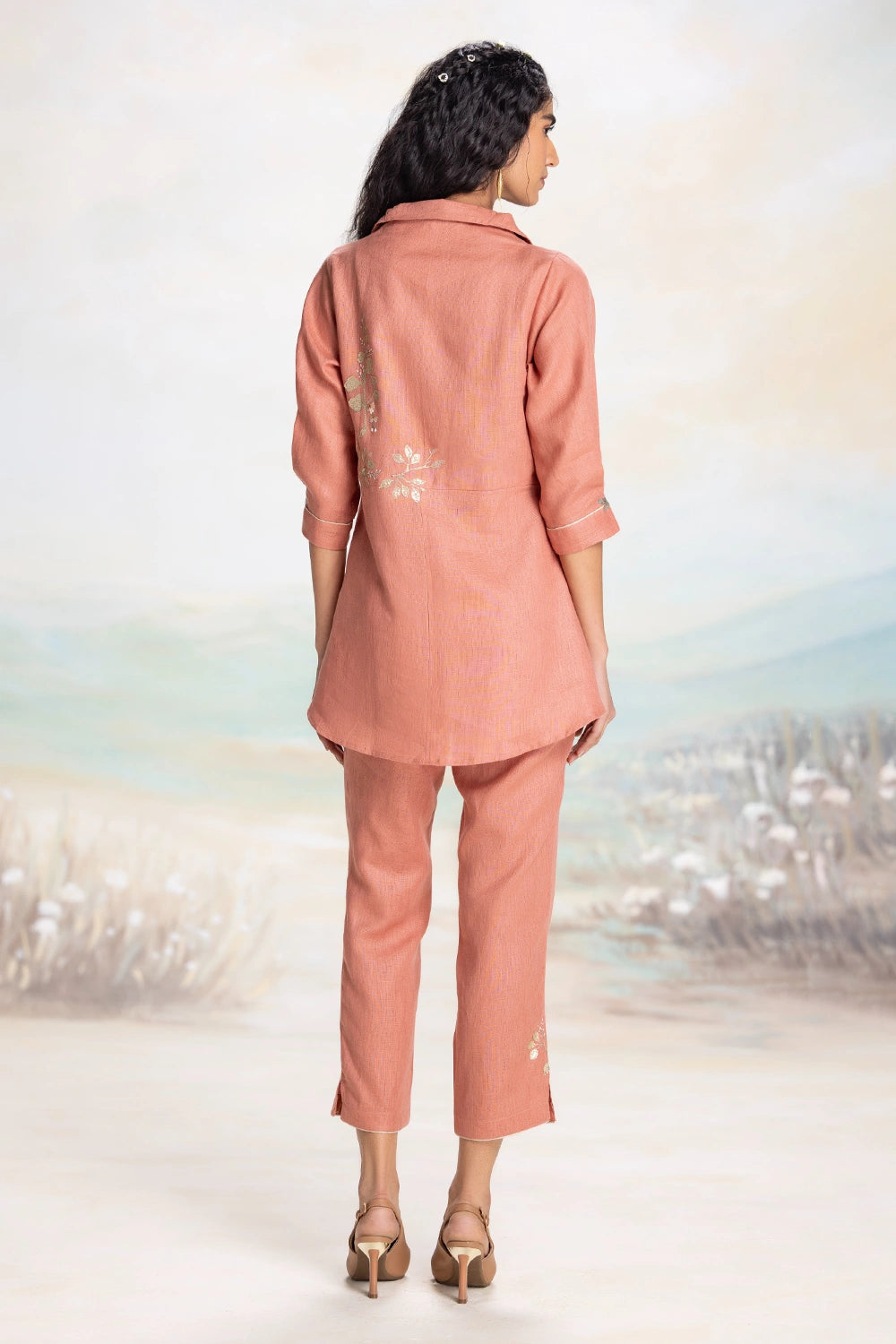 Golden Leaf Peach Co-Ord Set