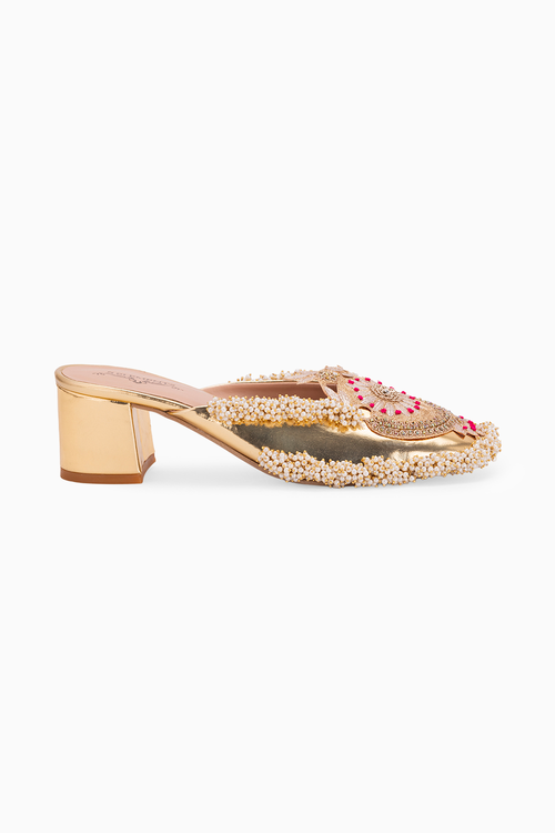 Golden Crown Heels