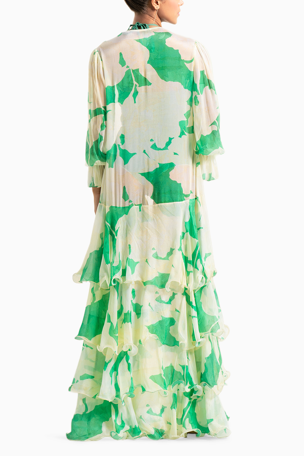 Green Bee Body Suit with Chiffon Cape