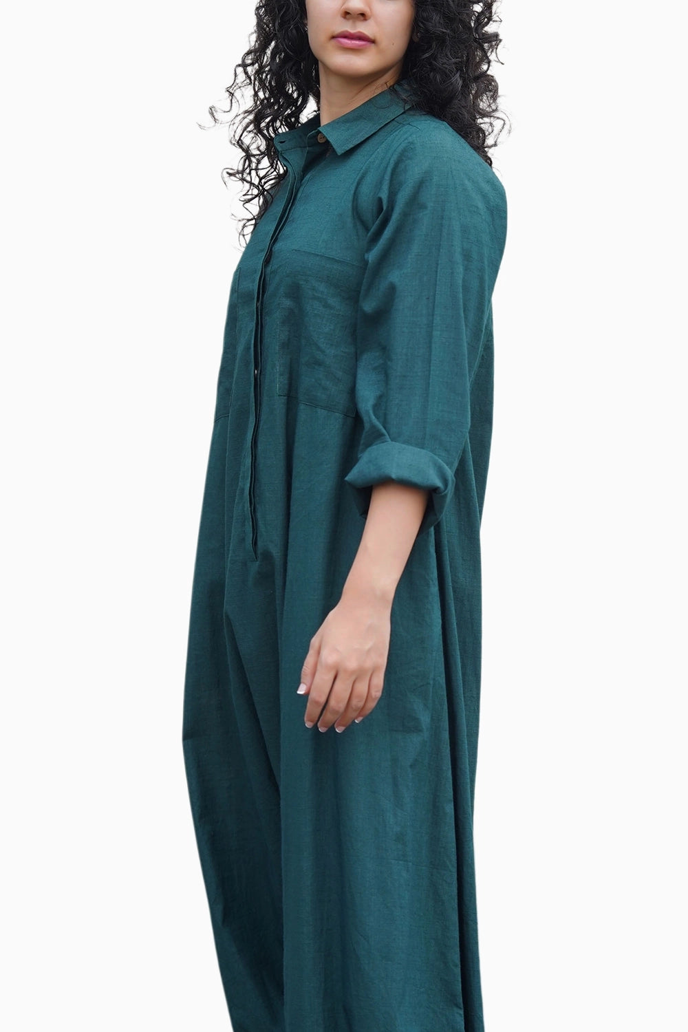 Green Collar Sleeve Suga Jumpsuit