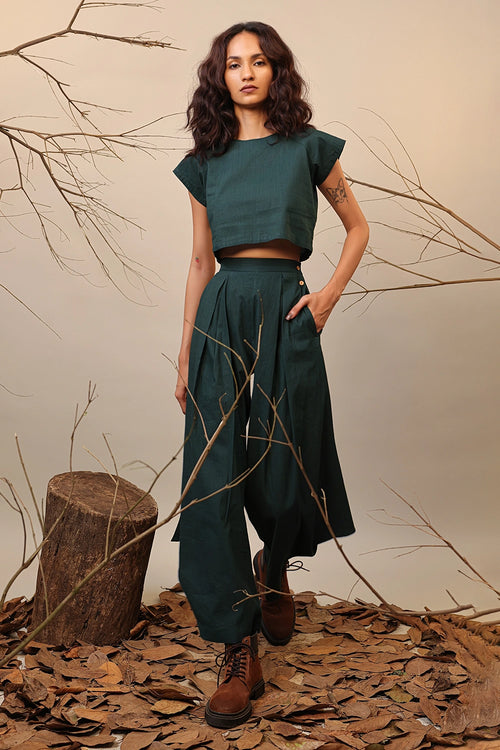 Green PL Cowl Pants