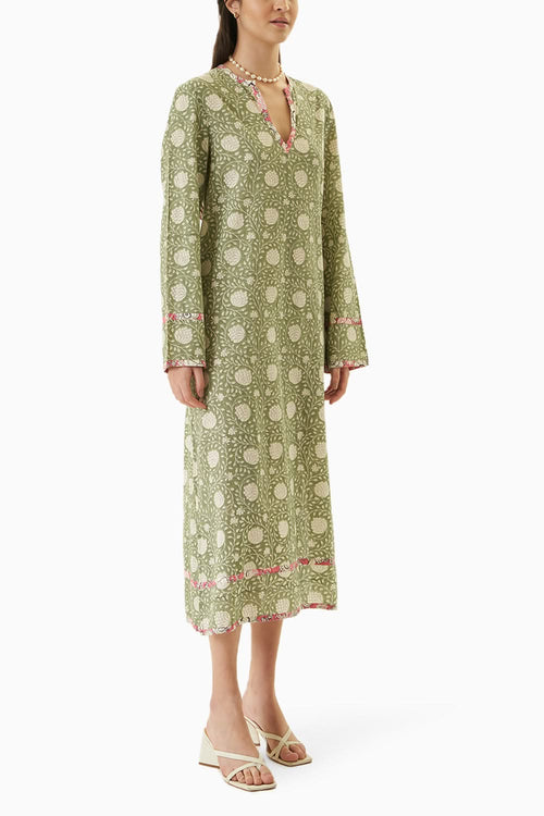 Green Kashmir Dress