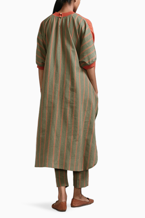 Rust & Green CB Cowl Tunic Set
