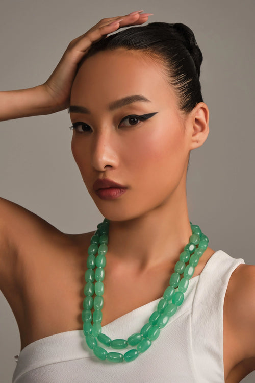 Statement Green Tumble Necklace