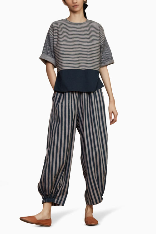 Grey with Charcoal Striped CB Ekin Co-ord Set