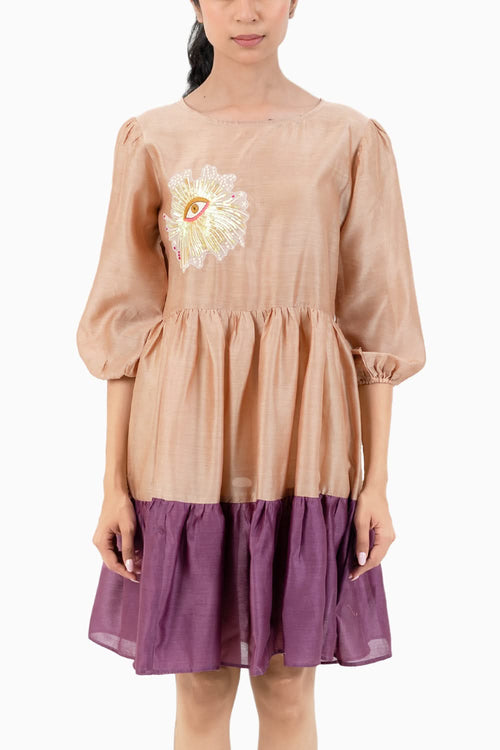 Taupe-Purple Groot Dress