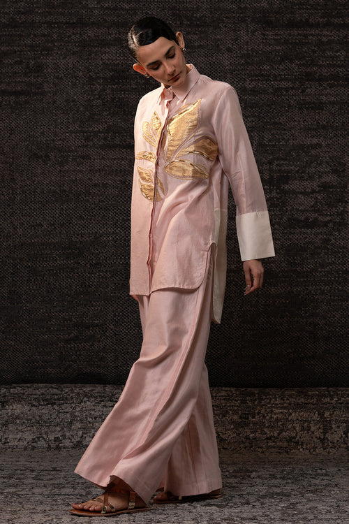 Gulnaar Blush Leaf Co-ord Set