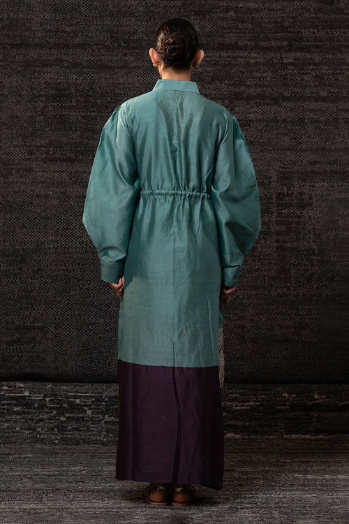 Gulnaar Aqua Purple Shirt Dress