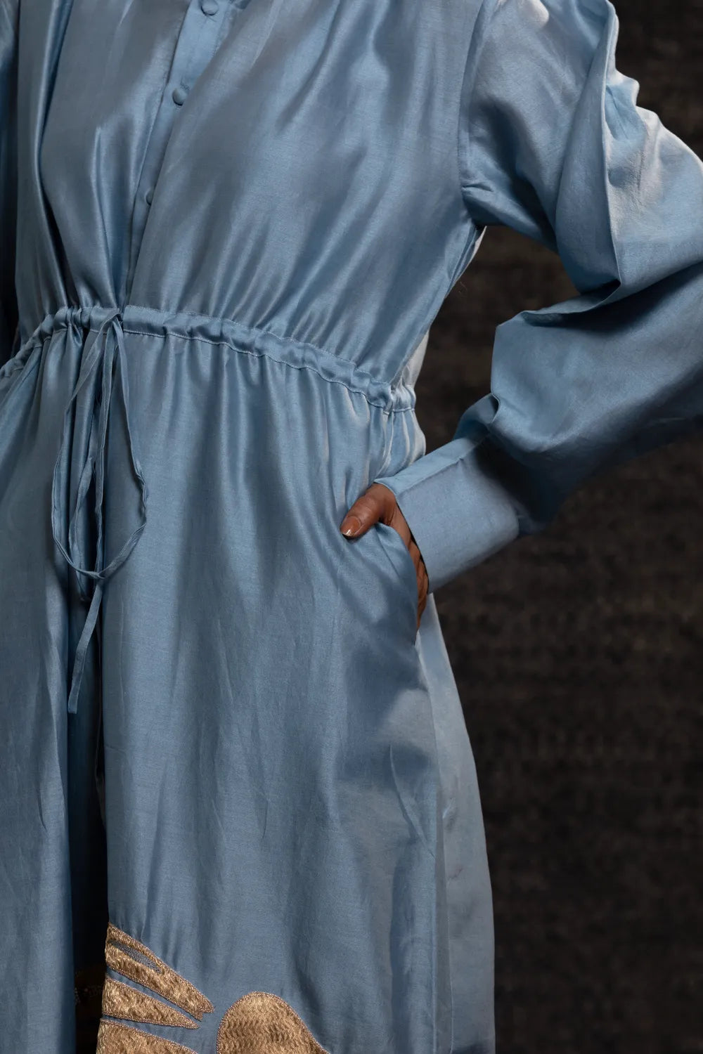 Gulnaar Blue Pink Shirt Dress
