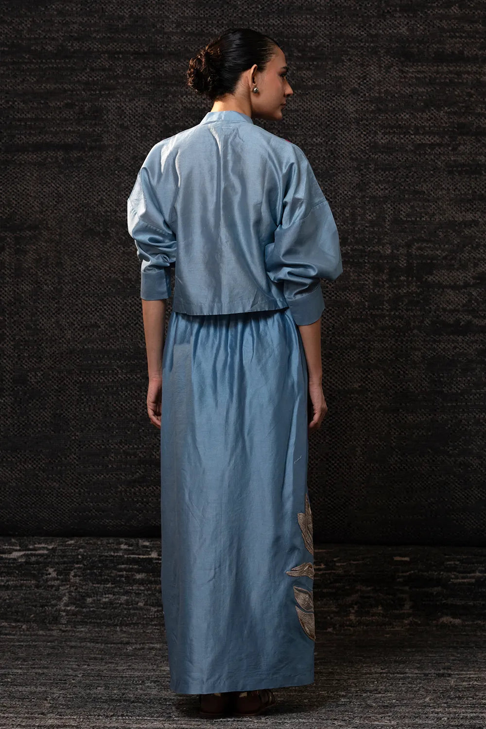 Gulnaar Blue Skirt Set