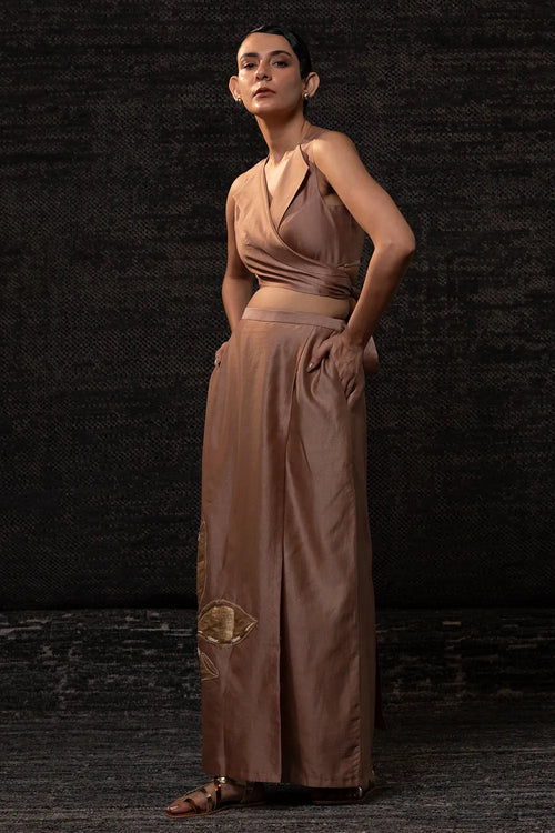 Gulnaar Rosewood Skirt Set