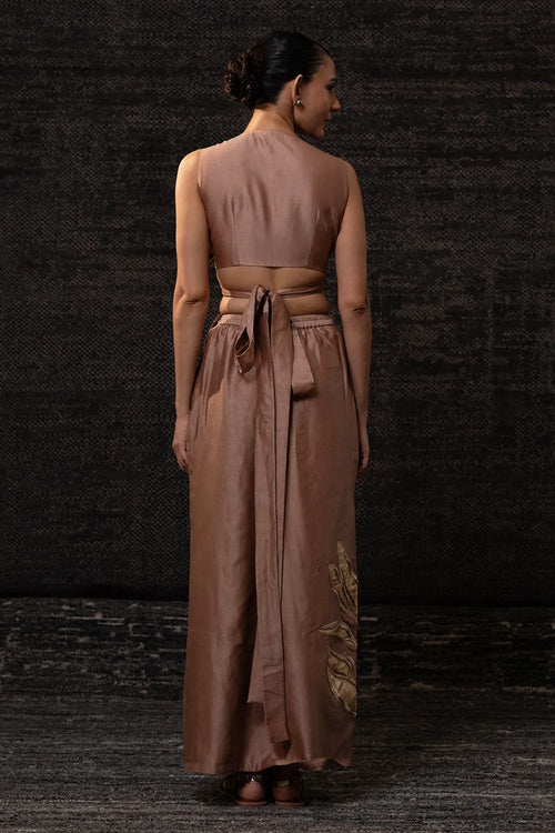 Gulnaar Rosewood Skirt Set
