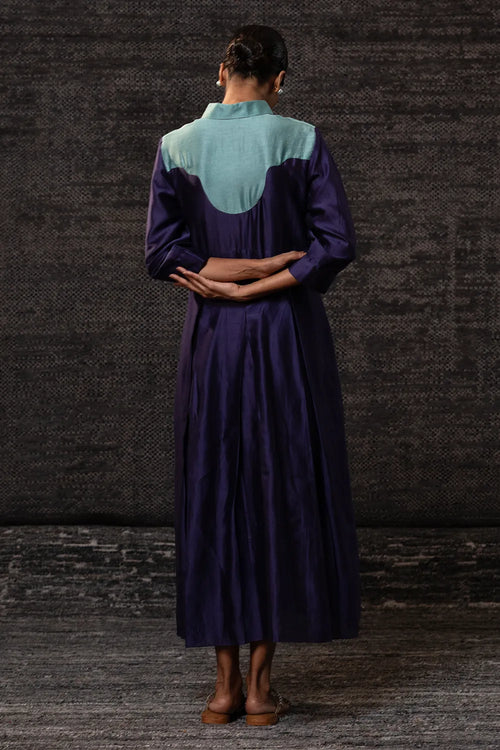 Gulnaar Purple Aqua Yolk Dress