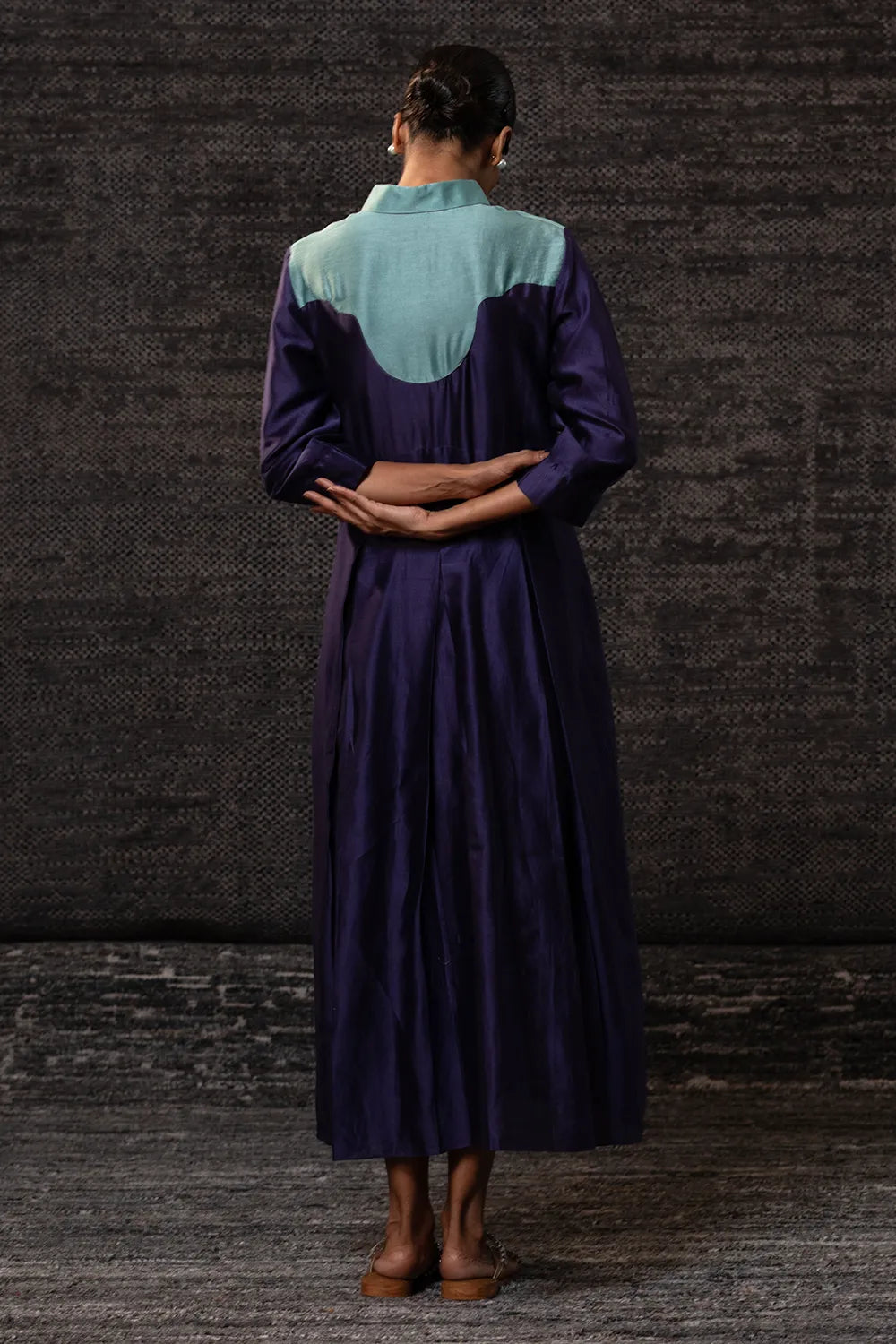Gulnaar Purple Aqua Yolk Dress
