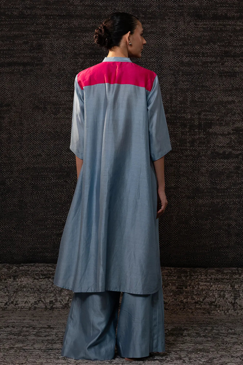 Gulnaar Blue Yolk Kurta Set