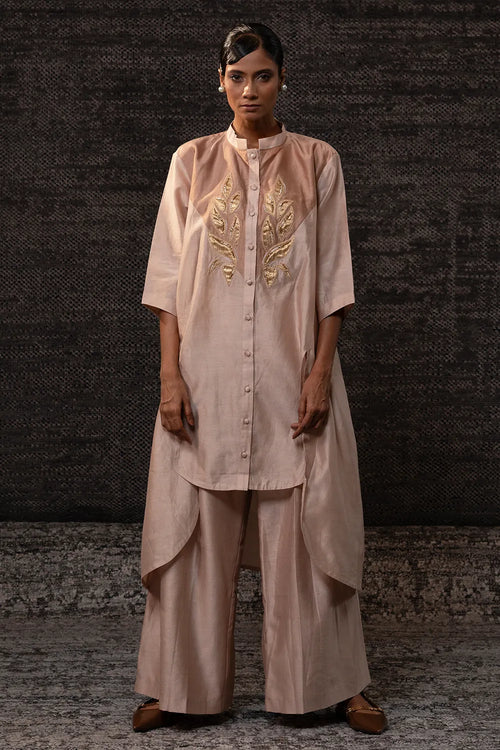 Gulnaar Cream Yolk Kurta Set