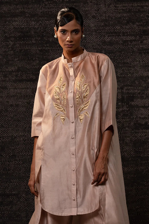 Gulnaar Cream Yolk Kurta Set