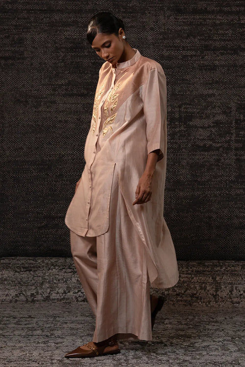 Gulnaar Cream Yolk Kurta Set