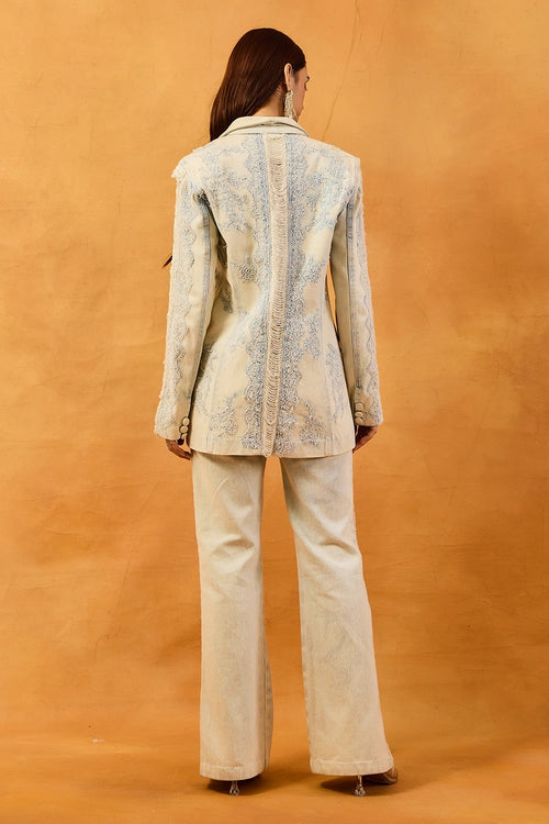 Darlyne Blazer And Corset With Trouser Set