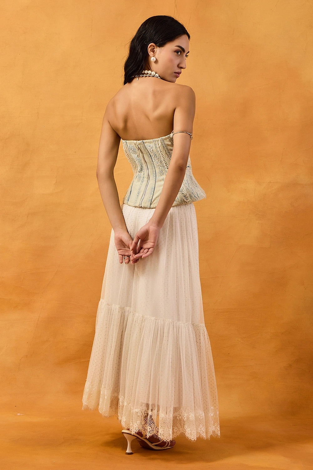Koryn Corset Top And Skirt Set