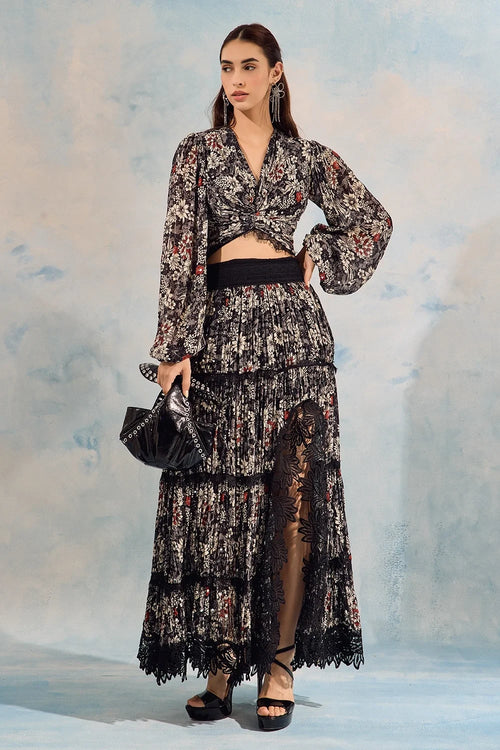 Salomi Top And Skirt Set