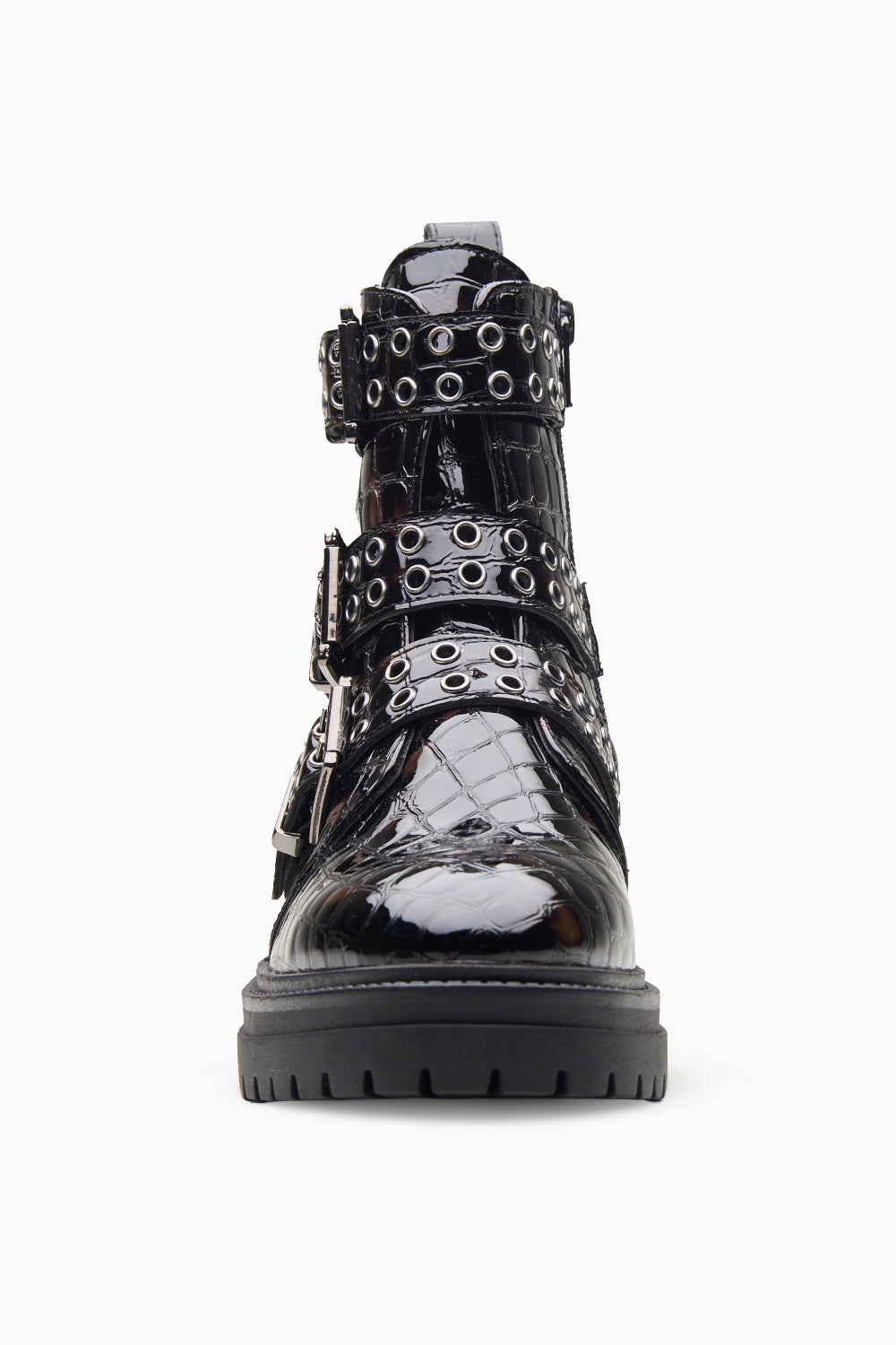 Harley Croco Black Ankle Boot