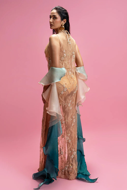 Chantilly Bikini With Embroidered Dress And Organza Cascade