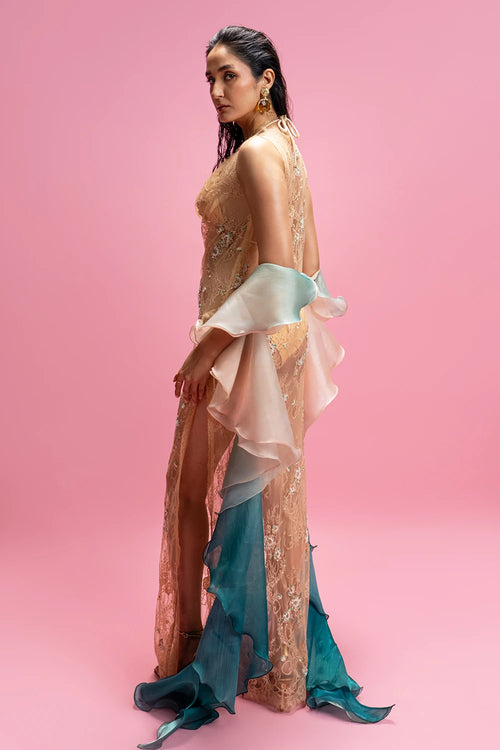 Chantilly Bikini With Embroidered Dress And Organza Cascade