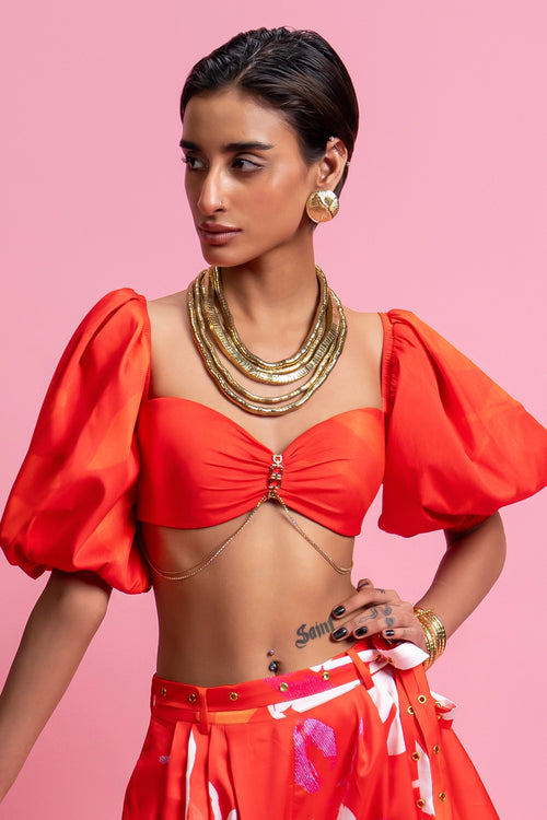 Coral Bloom Structured Co-ord Set