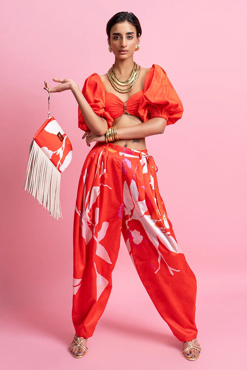 Coral Bloom Structured Co-ord Set