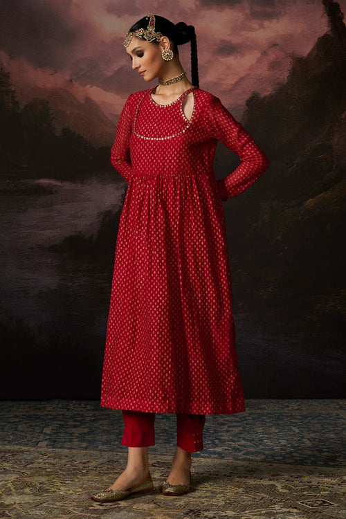 Hind Deep Red Kurta Set