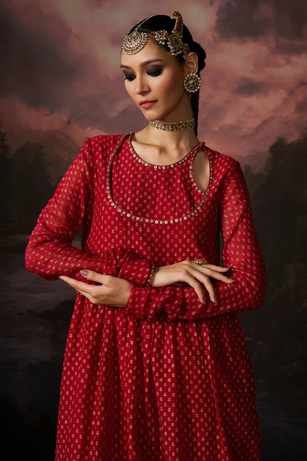 Hind Deep Red Kurta Set